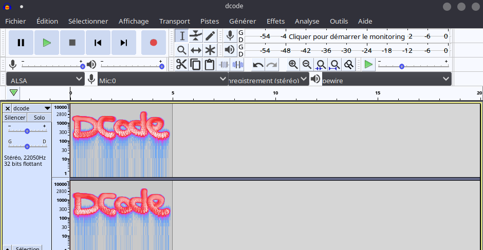 Audacity spectrum